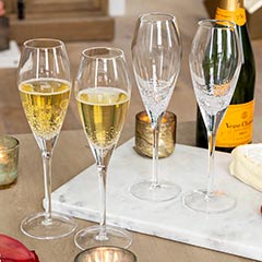 Hand Blown Bubbly Flutes